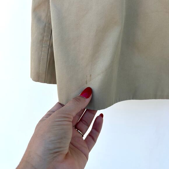 Brooks Brothers 346 Women’s Tailored Khaki Cotton Trench Coat 10 Double Breasted - Picture 12 of 12